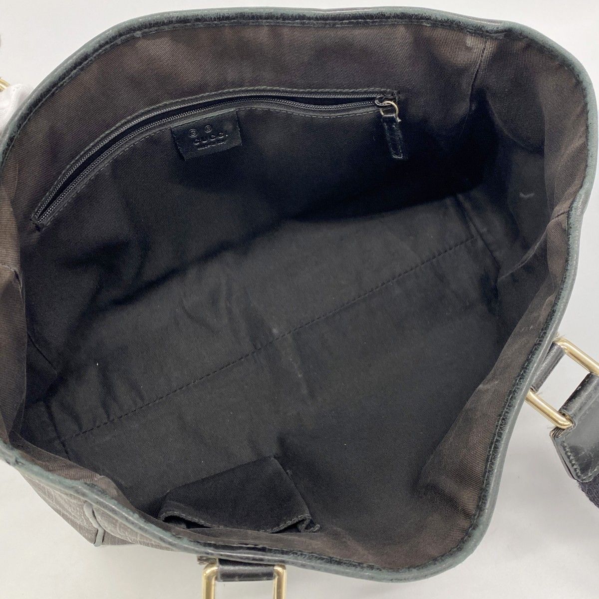 Gucci Tote GG Supreme Black Brown Gold — view 4
