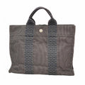 Hermes Tote Her Line PM Canvas Gray Silver