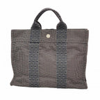 Hermes Tote Her Line PM Canvas Gray Silver