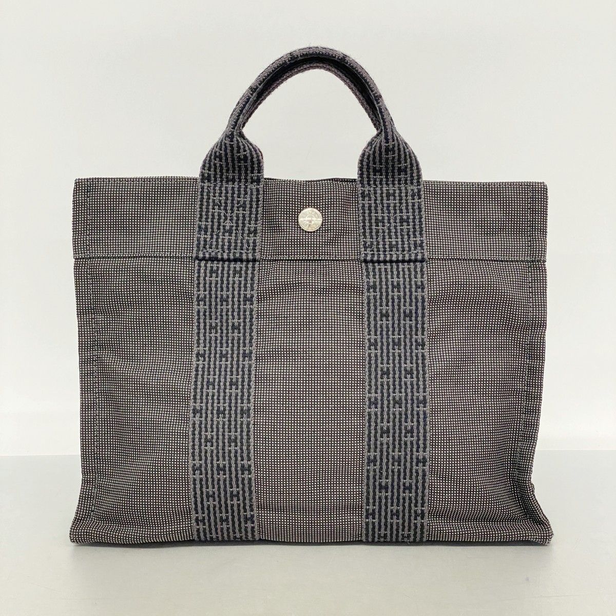 Hermes Tote Her Line PM Canvas Gray Silver — view 9