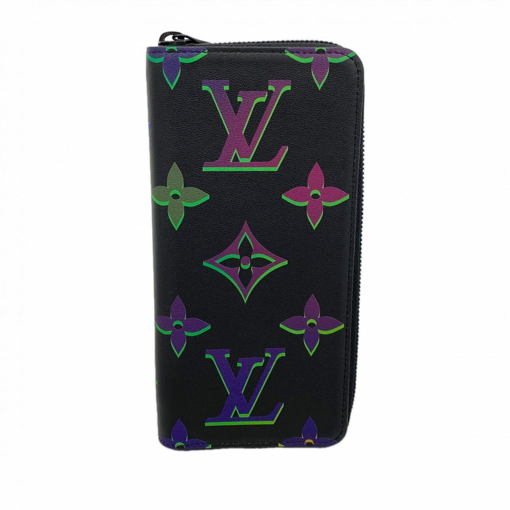 Louis Vuitton Wallet Monogram Spotlight Zippy Vertical Black Multicolor