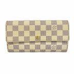 Louis Vuitton Wallet Damier Azur Portefeuille Sarah White