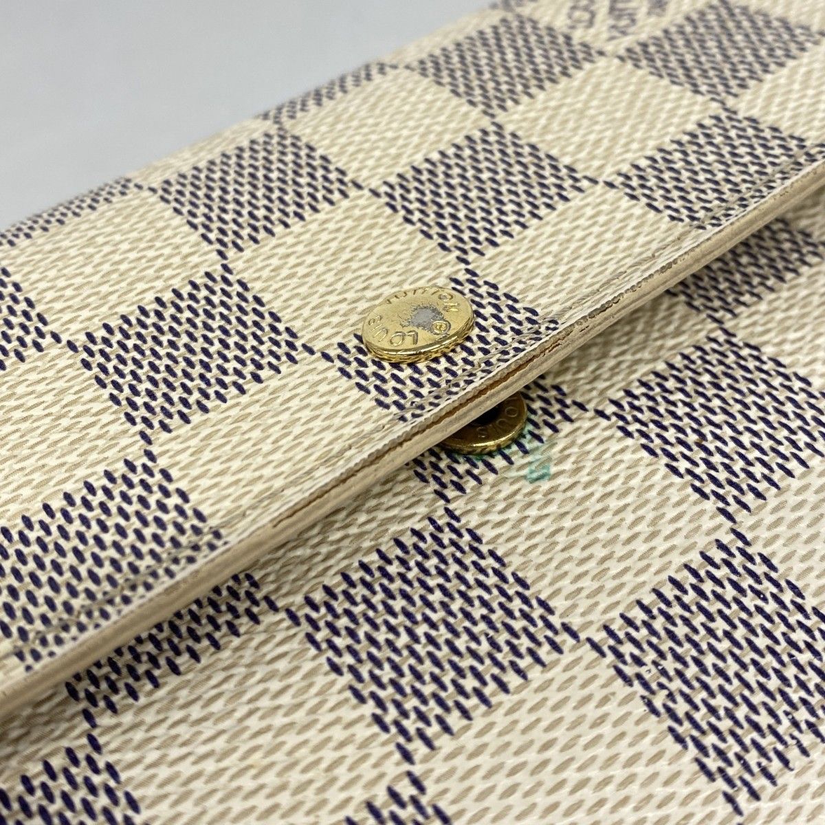 Louis Vuitton Wallet Damier Azur Portefeuille Sarah White — view 7