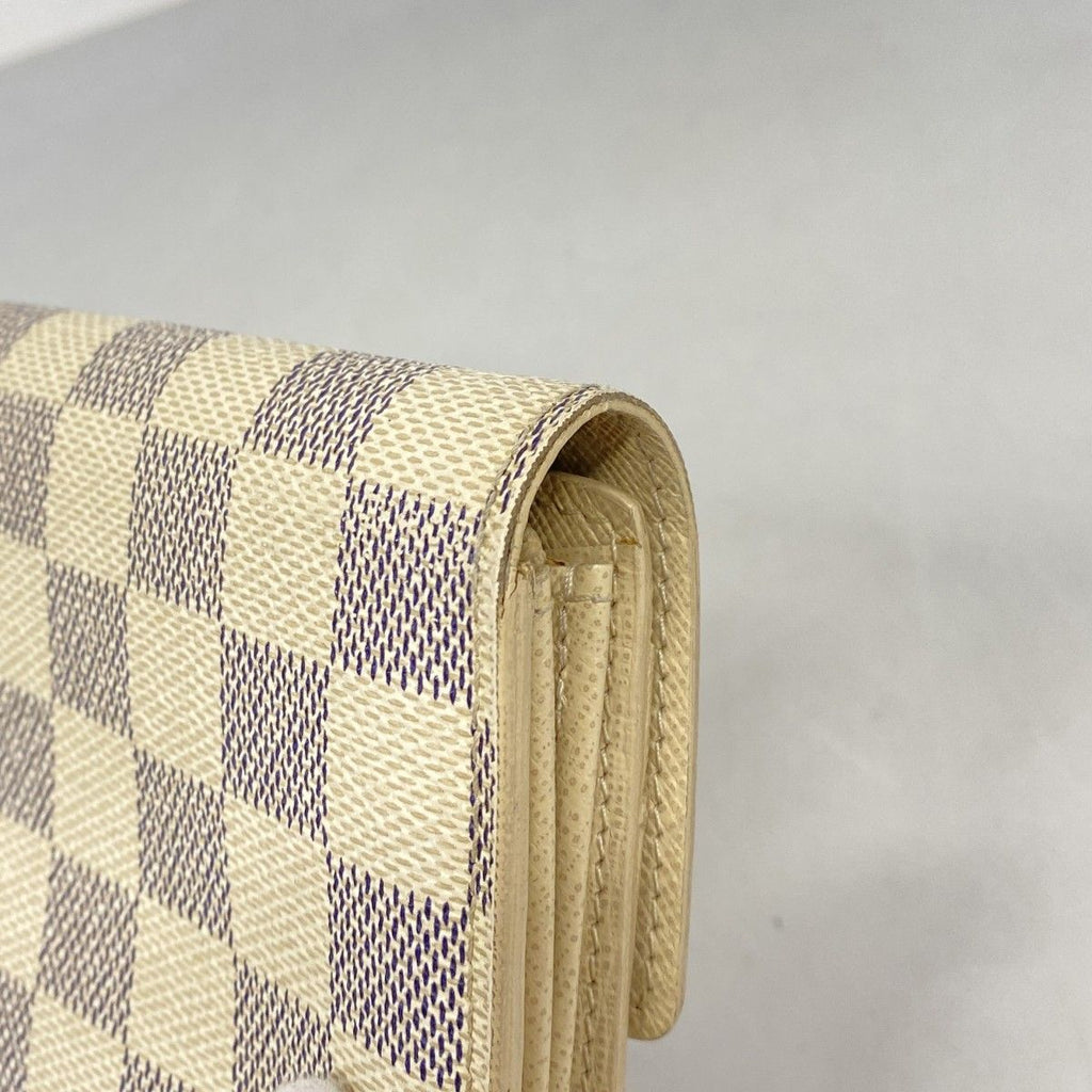 Louis Vuitton Wallet Damier Azur Portefeuille Sarah White — view 6