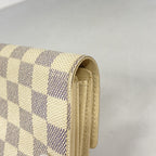 Louis Vuitton Wallet Damier Azur Portefeuille Sarah White — view 6