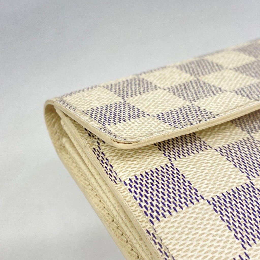 Louis Vuitton Wallet Damier Azur Portefeuille Sarah White — view 8