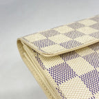 Louis Vuitton Wallet Damier Azur Portefeuille Sarah White — view 8