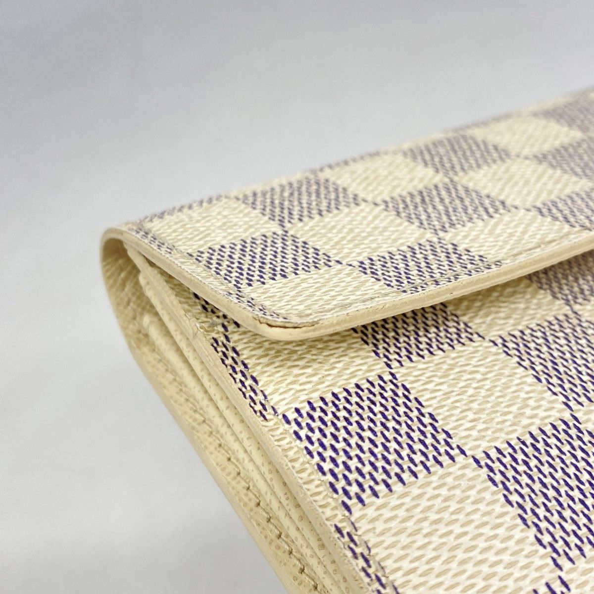 Louis Vuitton Wallet Damier Azur Portefeuille Sarah White — view 8