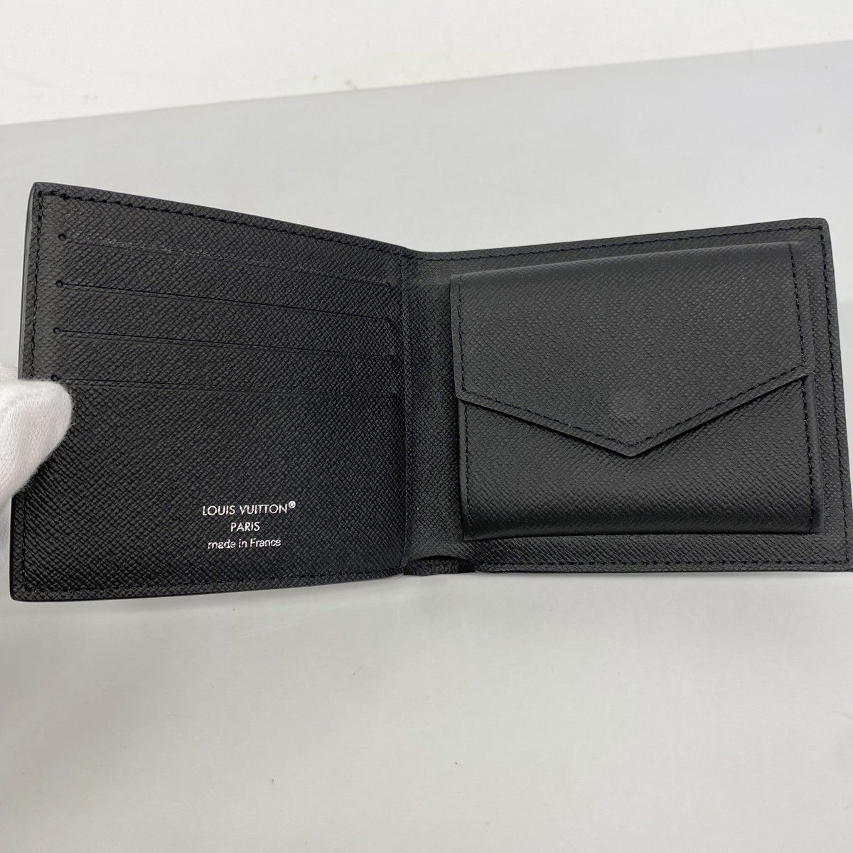 Louis Vuitton Wallet Monogram Eclipse Portefeuille Marco NM Black — view 3