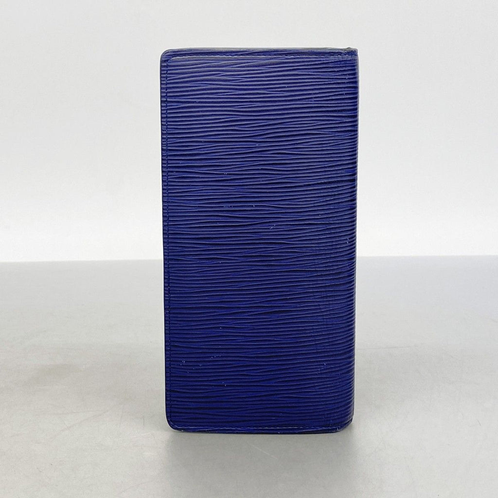 Louis Vuitton Wallet Monogram Eclipse Epi Portefeuille Brazza Navy — view 9