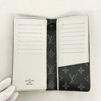 Louis Vuitton Wallet Monogram Eclipse Epi Portefeuille Brazza Navy — view 3