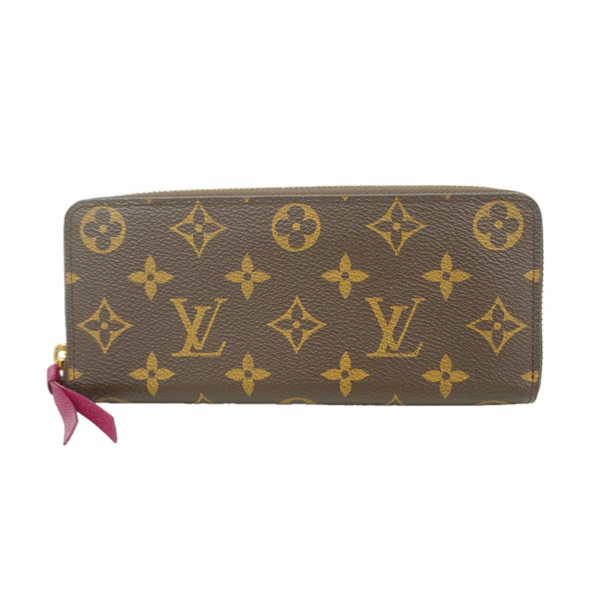 Louis Vuitton Wallet Monogram Portefeuille Clemence Brown Fuchsia