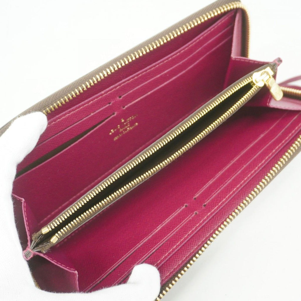 Louis Vuitton Wallet Monogram Portefeuille Clemence Brown Fuchsia — view 3