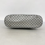 Celine Shoulder Bag Macadam Enamel Silver Black — view 3