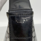 Celine Shoulder Bag Macadam Enamel Silver Black — view 6