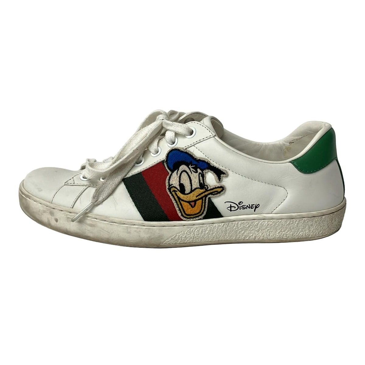 Gucci Sneakers 5.5 Ace White Green Multi Leather