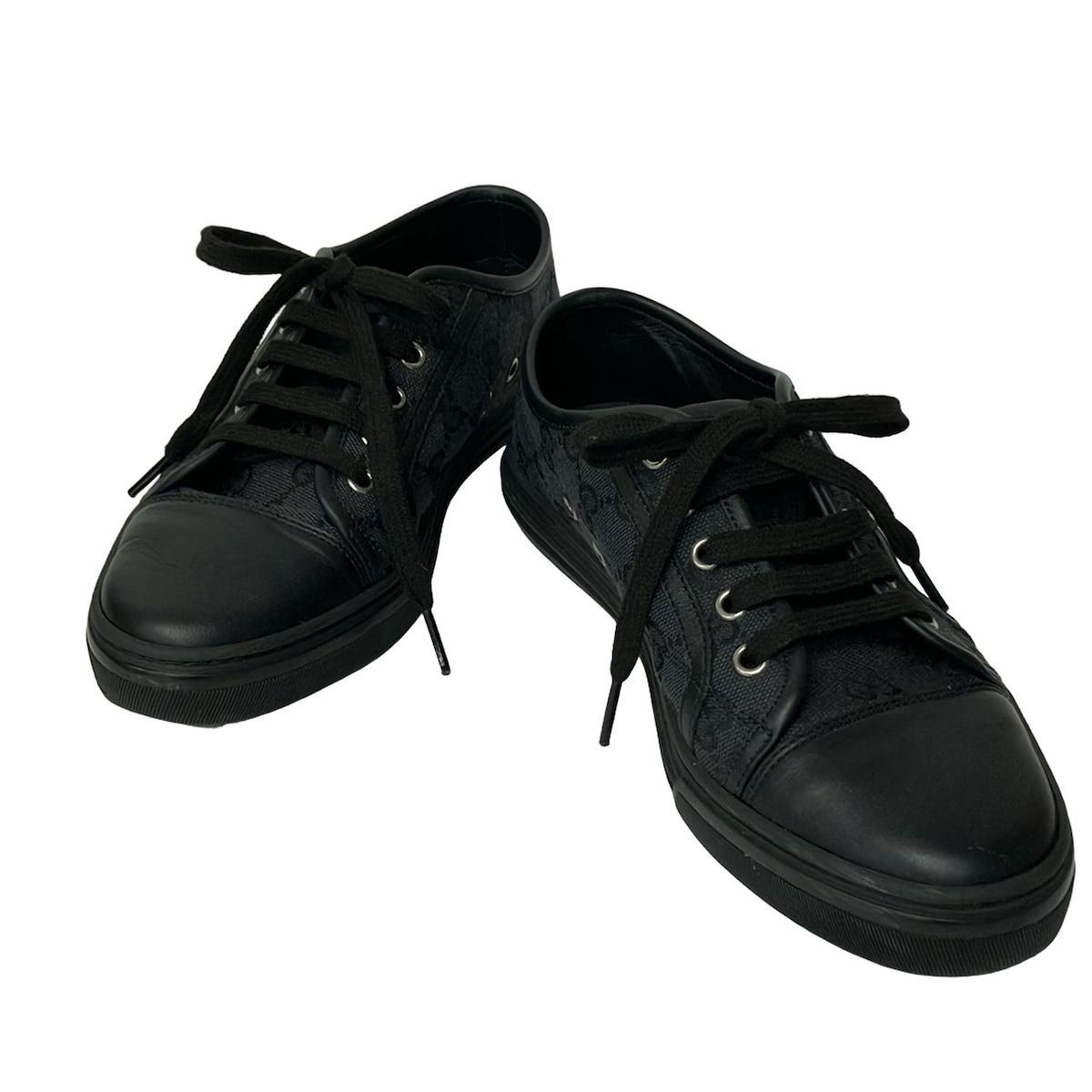 Gucci Sneakers 37 Black GG Pattern Leather — view 2