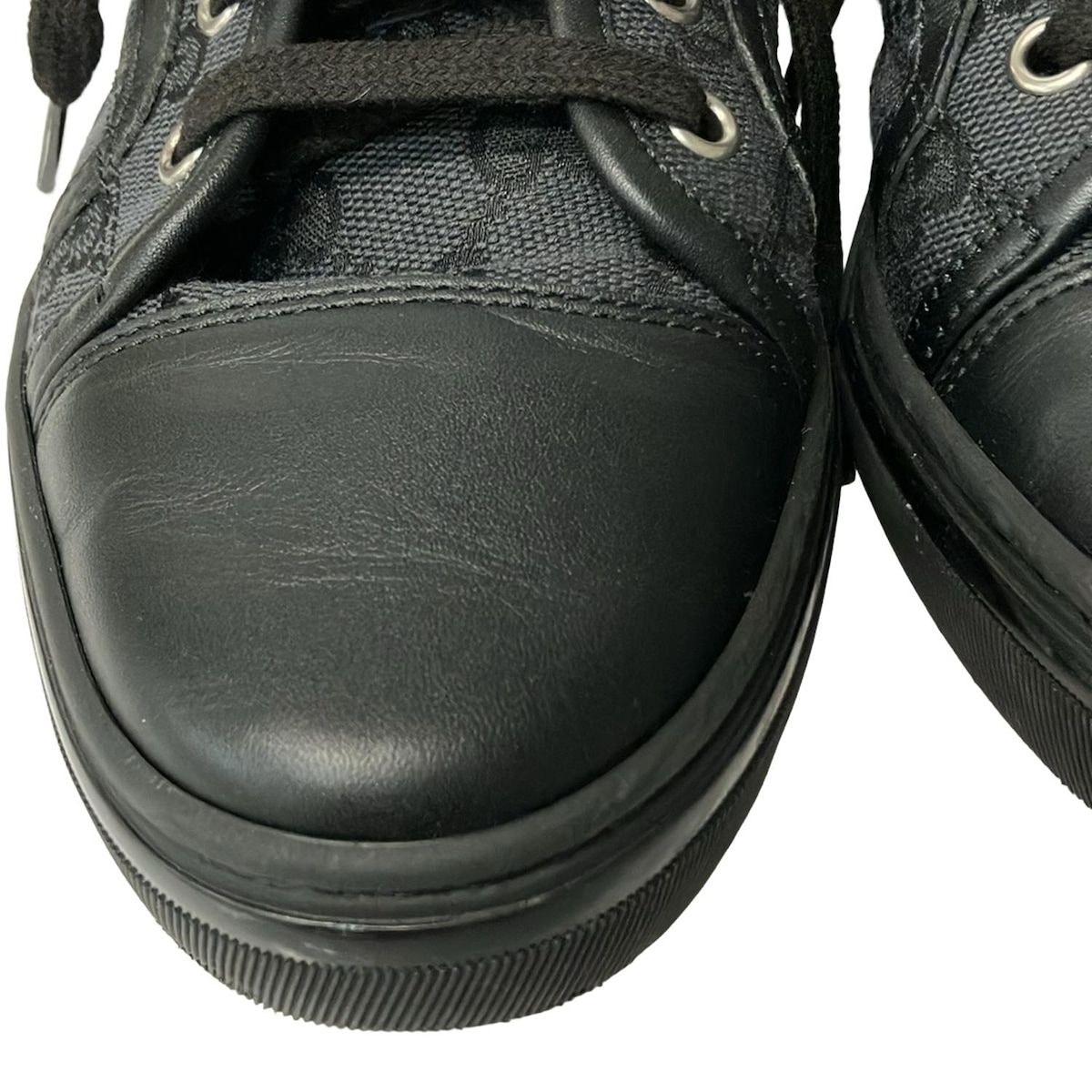 Gucci Sneakers 37 Black GG Pattern Leather — view 8