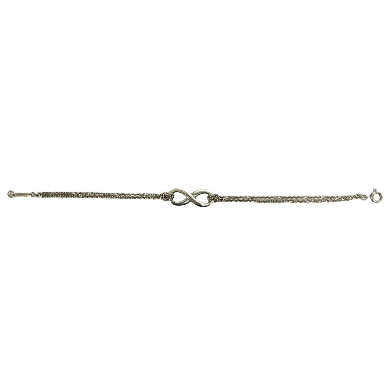 Tiffany & Co Infinity Double Chain Bracelet 925 Sterling Silver — view 6