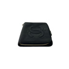 Chanel CC Logo Vintage Caviar Leather Bifold Wallet Black — view 5