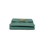Chanel Box Card with Boy CC Logo Caviar Leather Trifold Wallet Light Blue — view 6