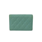 Chanel Box Card with Boy CC Logo Caviar Leather Trifold Wallet Light Blue — view 2