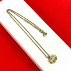 Dior Vintage CD Logo Pendant Gold