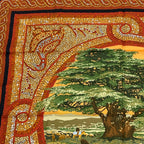 Hermes Carre 90 Under the Himalayan Cedar Sous le Cedre Silk Scarf Brown — view 2