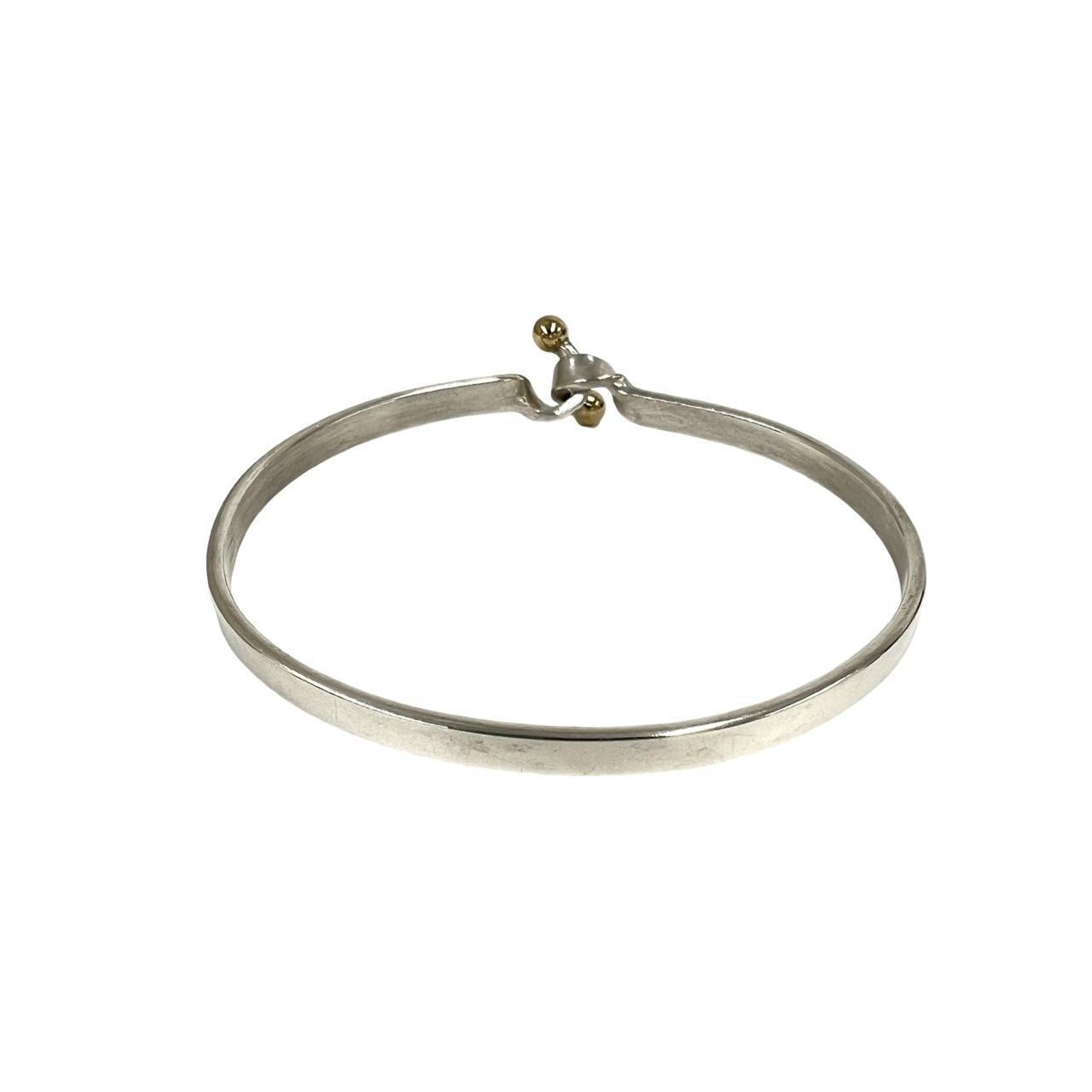 Tiffany & Co Double Hook Bangle 925 Sterling Silver Gold Bracelet — view 7
