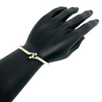Tiffany & Co Double Hook Bangle 925 Sterling Silver Gold Bracelet — view 2