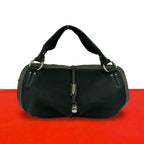 Celine Bitter Sweet Triomphe Logo Leather Mini Boston Bag Black