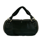 Celine Bitter Sweet Triomphe Logo Leather Mini Boston Bag Black — view 3