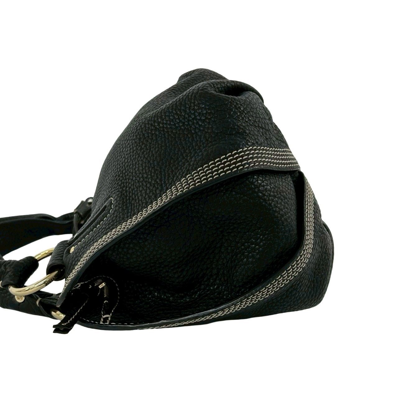 Celine Bitter Sweet Triomphe Logo Leather Mini Boston Bag Black — view 5