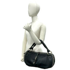 Celine Bitter Sweet Triomphe Logo Leather Mini Boston Bag Black — view 2