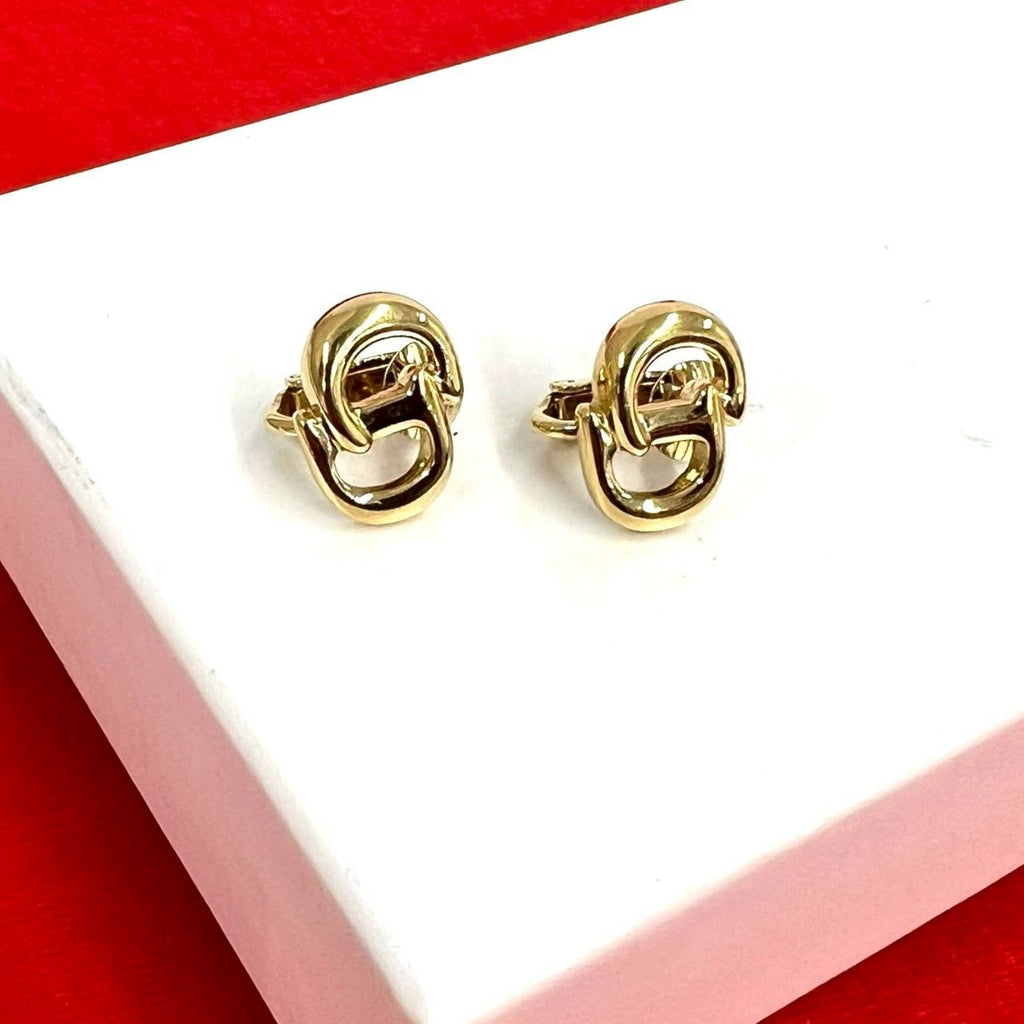 Dior Vintage CD Logo Earrings Gold