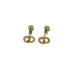 Dior Vintage CD Logo Earrings Gold — view 6