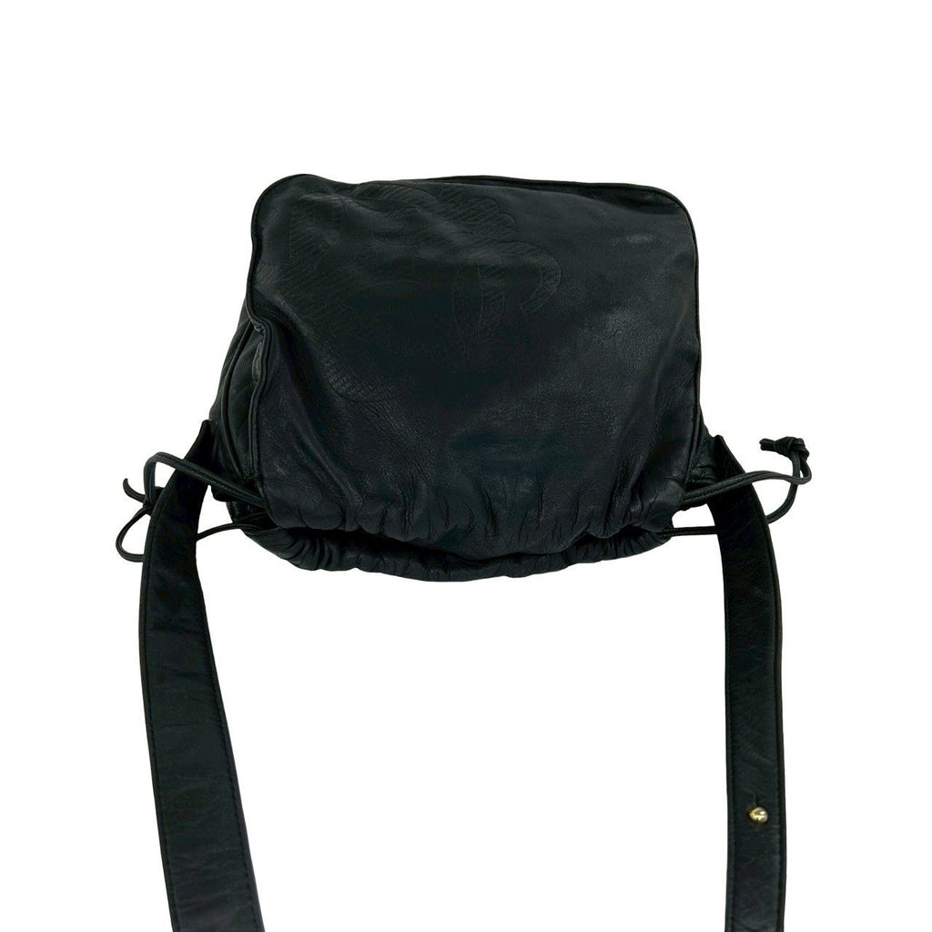 Loewe Vintage Anagram Logo Nappa Leather Drawstring Mini Shoulder Bag Pochette — view 4