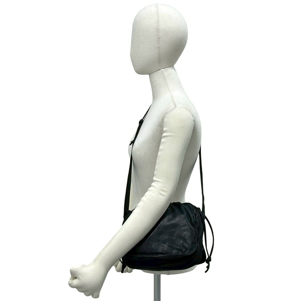 Loewe Vintage Anagram Logo Nappa Leather Drawstring Mini Shoulder Bag Pochette — view 2
