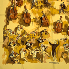 Hermes Carre 90 Concerto Yellow Silk 100% Scarf — view 4