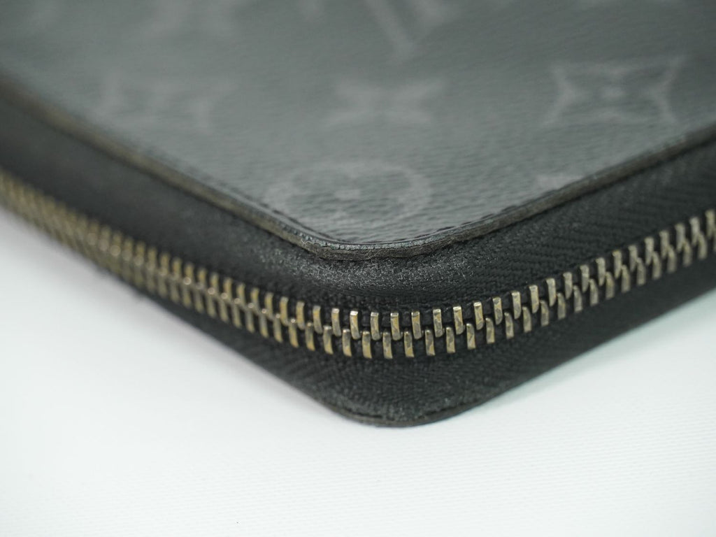 Louis Vuitton LV Zippy Wallet Vertical Monogram Eclipse Black Gray — view 7