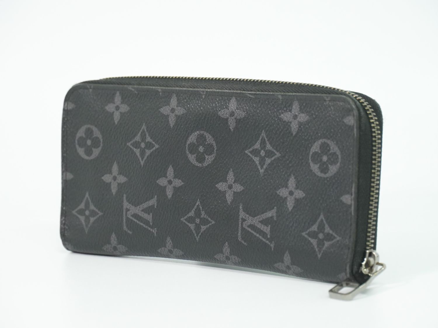 Louis Vuitton LV Zippy Wallet Vertical Monogram Eclipse Black Gray — view 2