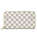 Louis Vuitton LV Zippy Organizer Damier Azur Wallet White Gray