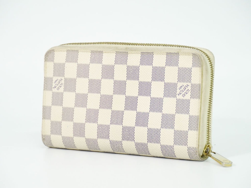 Louis Vuitton LV Zippy Organizer Damier Azur Wallet White Gray — view 2