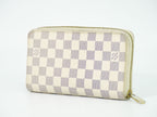 Louis Vuitton LV Zippy Organizer Damier Azur Wallet White Gray — view 2