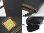 Celine Leather Shoulder Bag Pochette Black — view 8