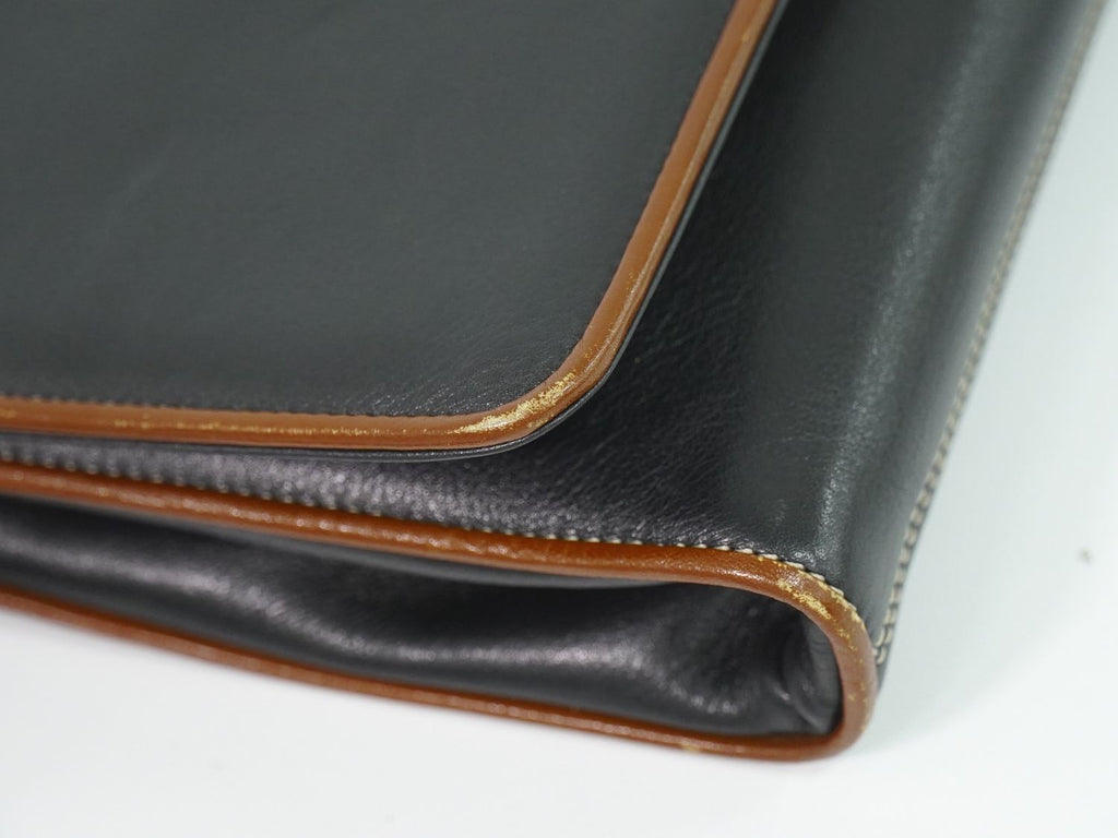 Celine Leather Shoulder Bag Pochette Black — view 7