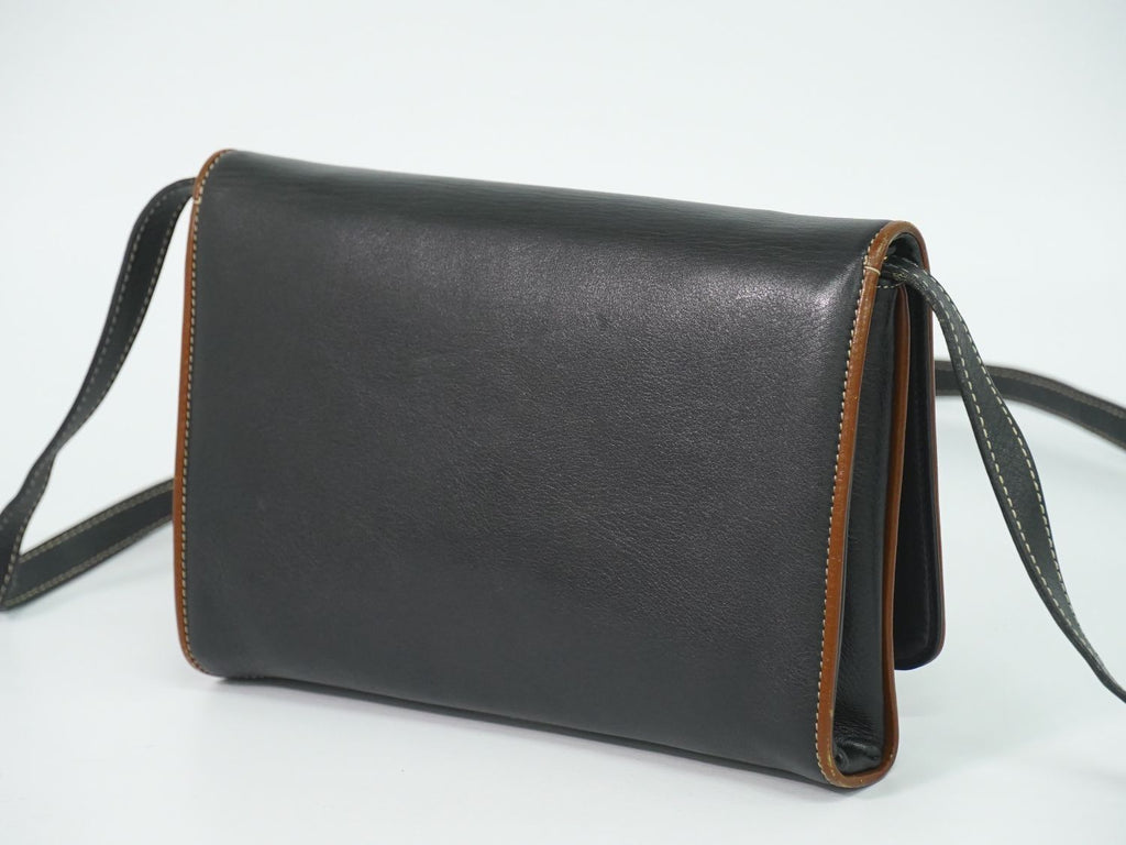 Celine Leather Shoulder Bag Pochette Black — view 2