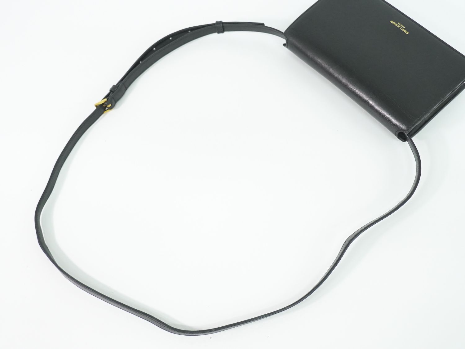 Saint Laurent Leather Shoulder Bag Pochette Black — view 4