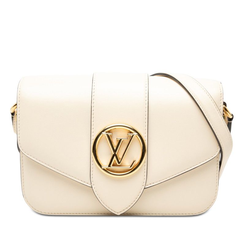 Louis Vuitton Pont Neuf Crossbody Shoulder Bag Cream White Leather