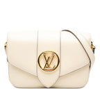 Louis Vuitton Pont Neuf Crossbody Shoulder Bag Cream White Leather